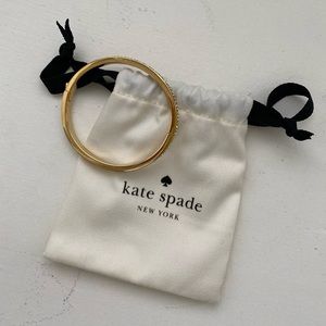 NWOT Kate Spade Gold Bangle & Duster Bag